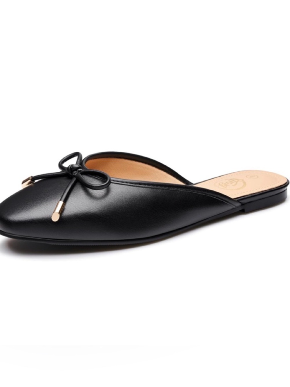 NIB***Trary Black Pointed Bow-Accent Ballet Flat Size 8.5